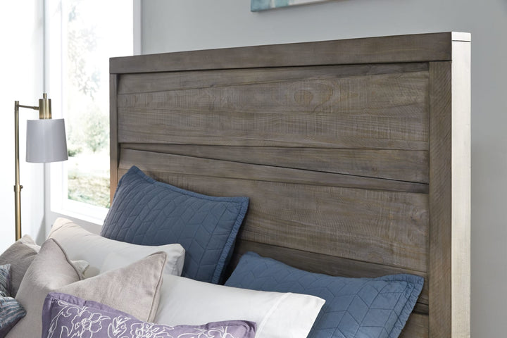 Hearst Solid Wood Queen-Size Panel Bed in Sahara Tan – view 3