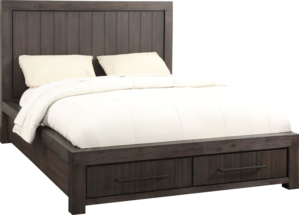 Heath Full-Size Two Drawer Storage Bed in Basalt Grey – view 3
