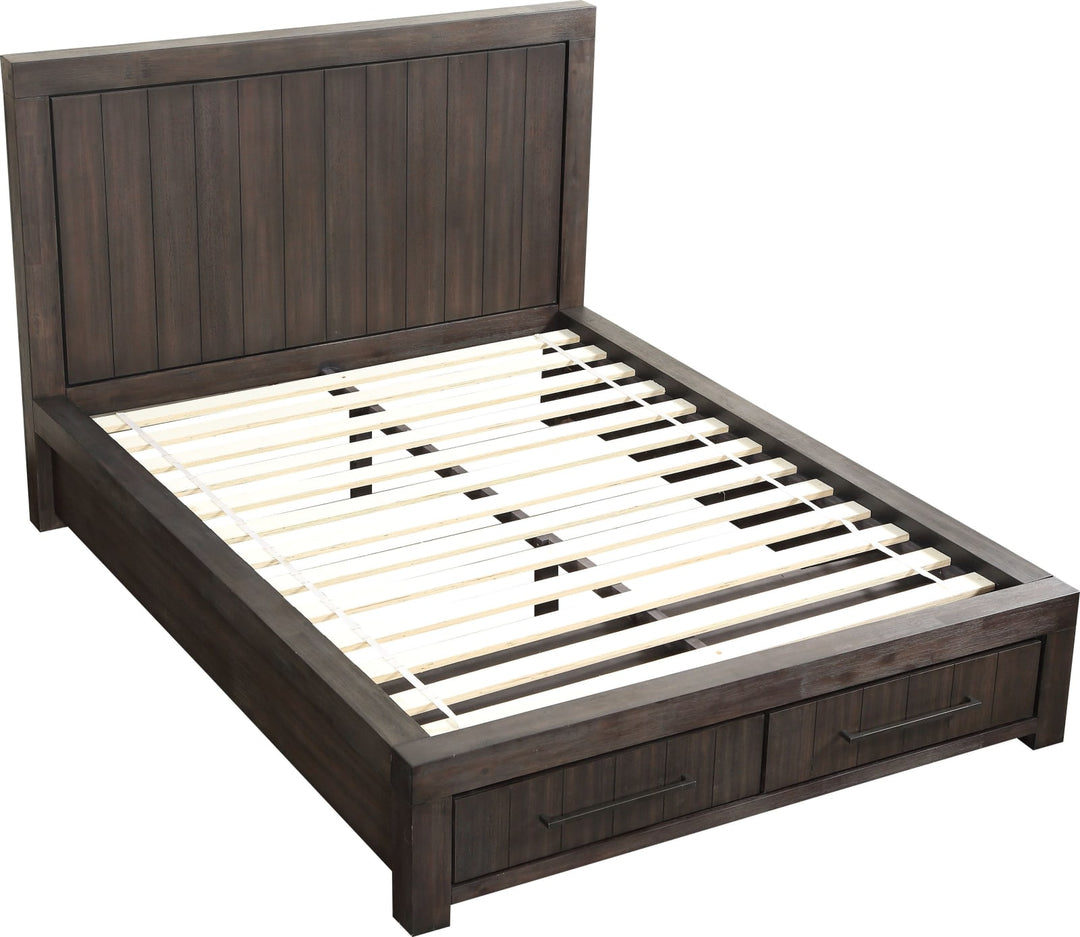 Heath California King-Size Two Drawer Storage Bed in Basalt Grey – view 5