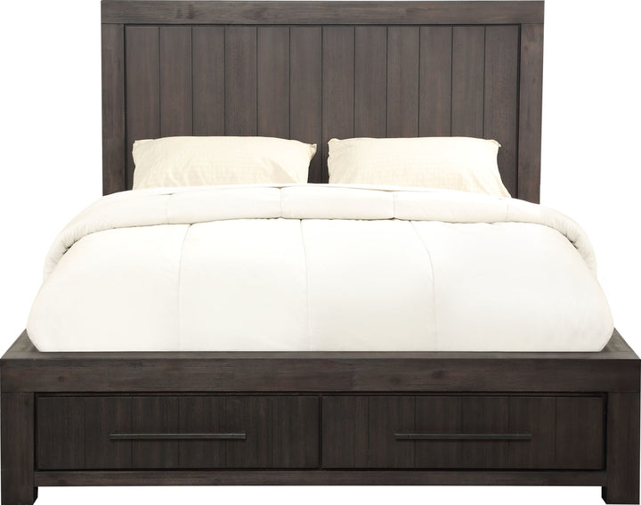 Heath Queen-Size Two Drawer Storage Bed in Basalt Grey – view 7