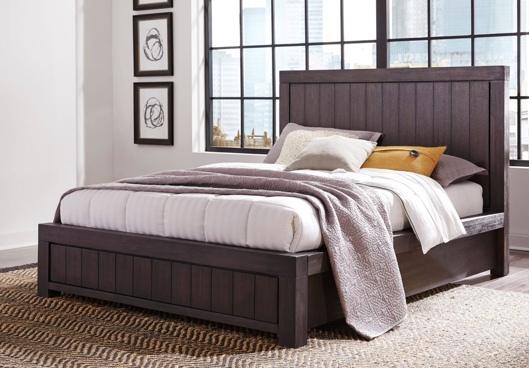 Heath Queen-Size Platform Bed in Basalt Grey