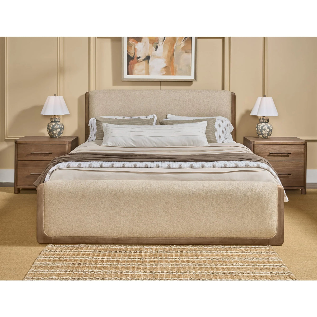 Modus Furniture Hollis Chenille Upholstered Bed