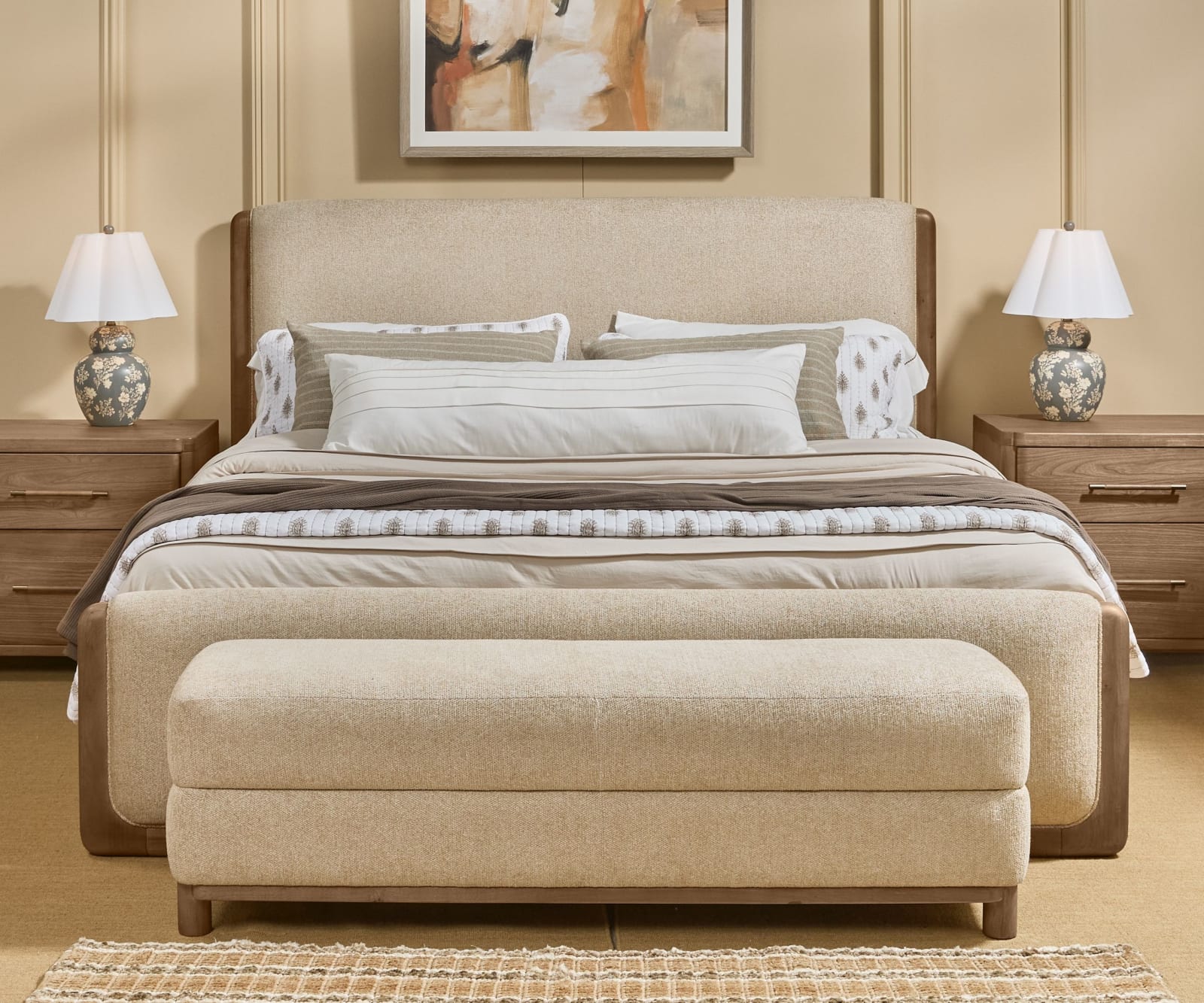 Hollis Uph CK Bed - Swtr/C Glw