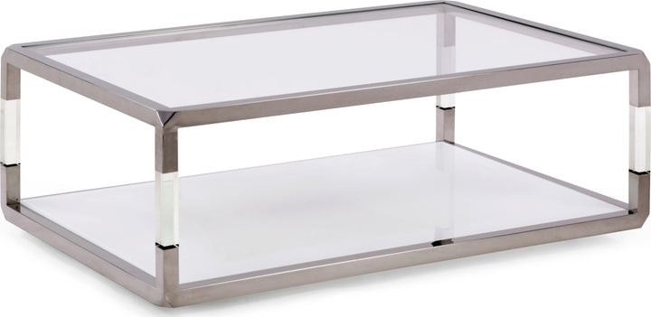 Jasper Coffee Table in Acrylic/White Glass/PSS – view 4