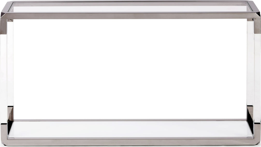 Jasper Console Table in Acrylic/White Glass/PSS – view 5