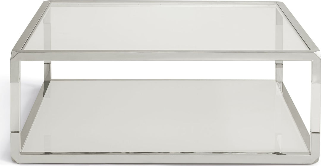 Jasper Square Coffee Table in Acrylic/White Glass/PSS – view 5