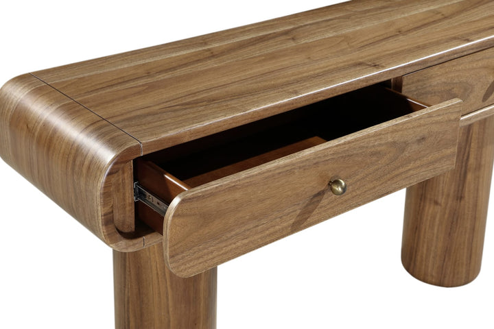 Juba Walnut Console Table in Mongoose – view 5