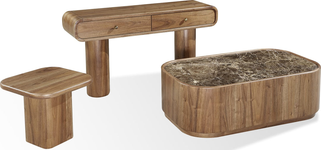 Juba Walnut Console Table in Mongoose – view 7