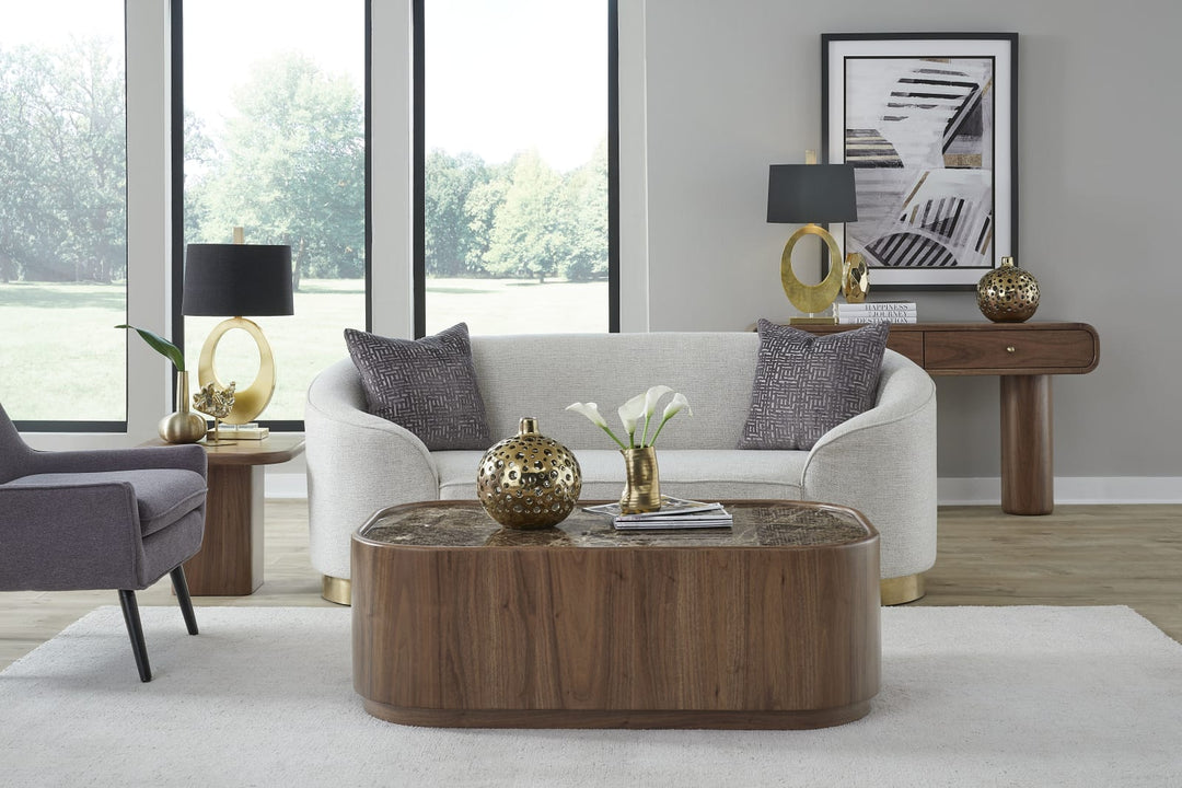 Juba Walnut End Table in Mongoose – view 6