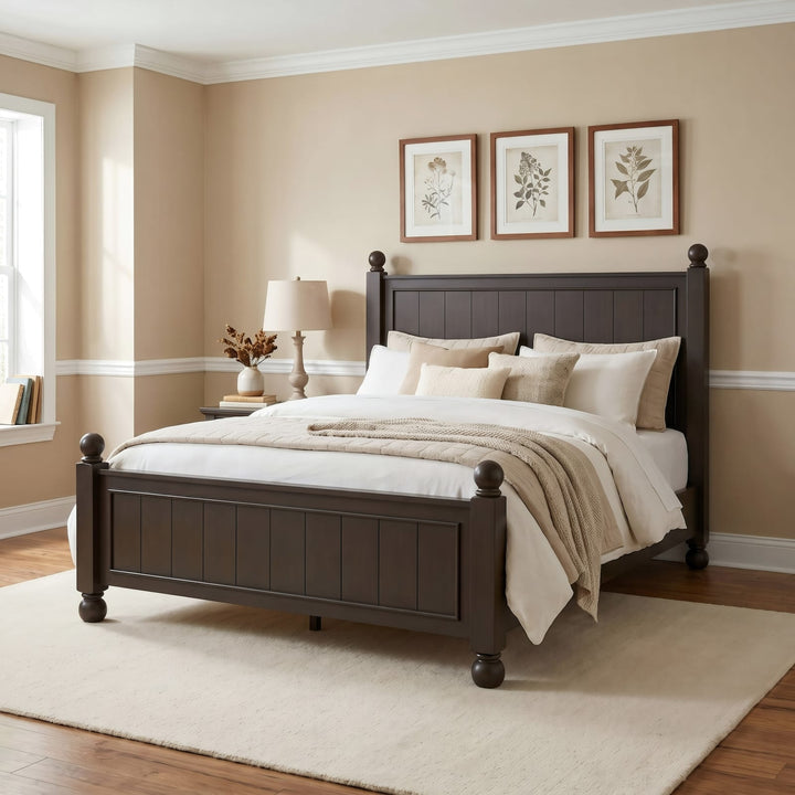Kellie KG Panel Bed - Bourbon