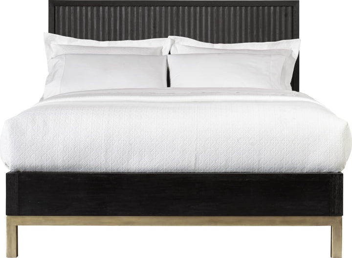 Kentfield Solid Wood King-Size Platform Bed in Black Drifted Oak – view 4