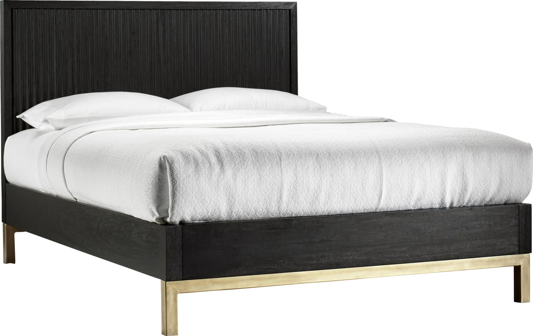 Kentfield Solid Wood Queen-Size Platform Bed in Black Drifted Oak – view 5