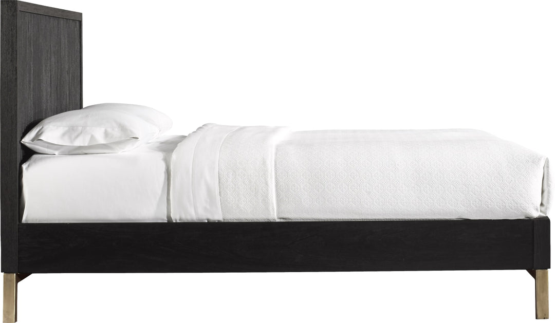 Kentfield Solid Wood Queen-Size Platform Bed in Black Drifted Oak – view 6