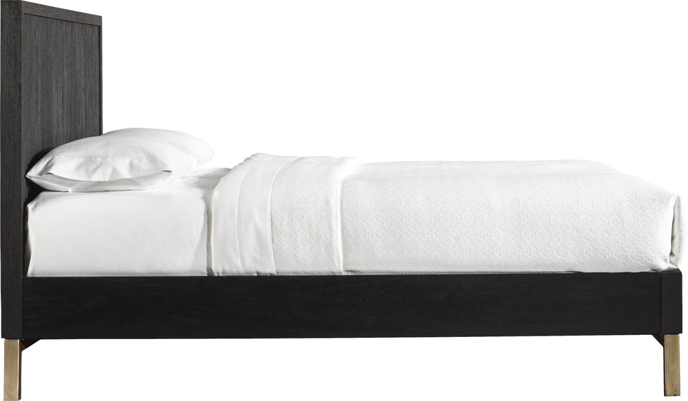 Kentfield Solid Wood King-Size Platform Bed in Black Drifted Oak – view 6