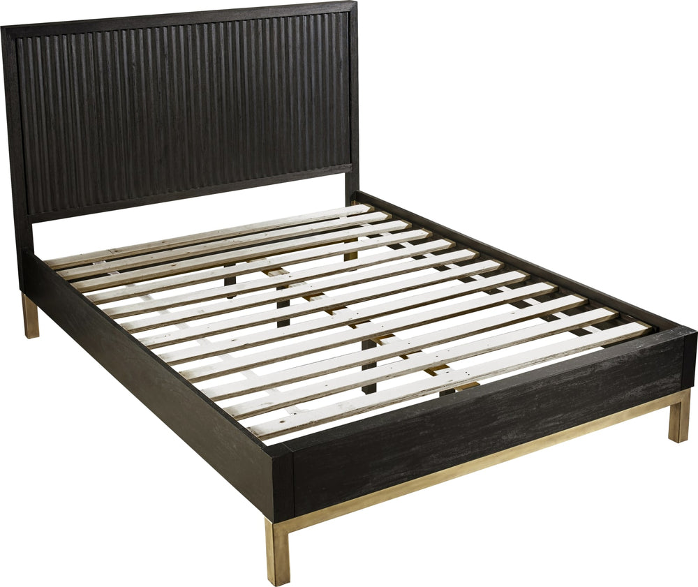 Kentfield Solid Wood Queen-Size Platform Bed in Black Drifted Oak – view 7