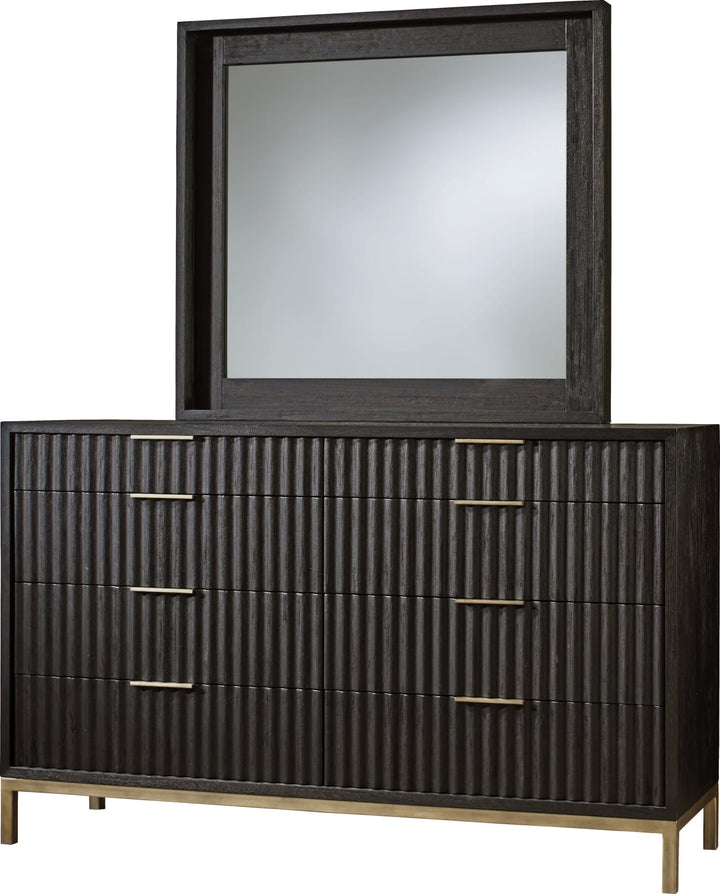 Kentifield Solid Wood Eight Drawer Dresser in Black Drifted Oak (2024) – view 4