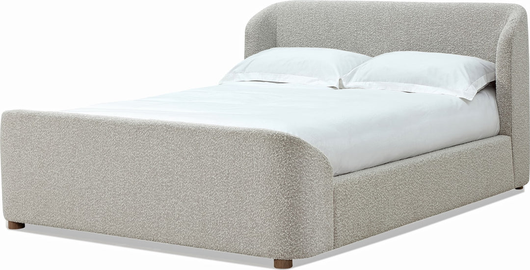 Kiki King-size Upholstered Platform Bed in Cotton Ball Boucle – view 5