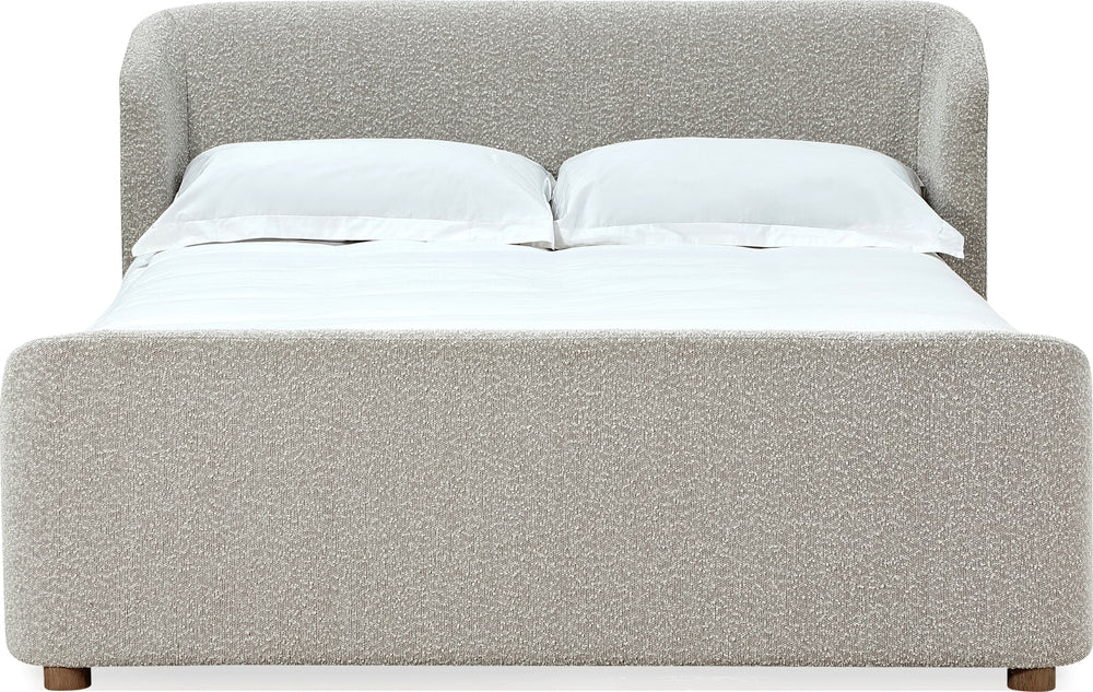Kiki Queen-size Upholstered Platform Bed in Cotton Ball Boucle – view 7