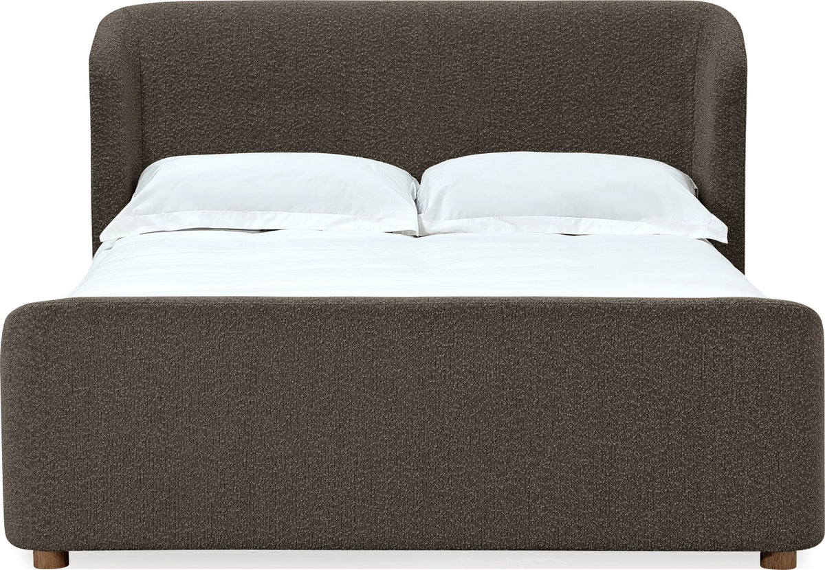 Kiki Upholstered Platform Bed in Pumpernickel Boucle (2026)