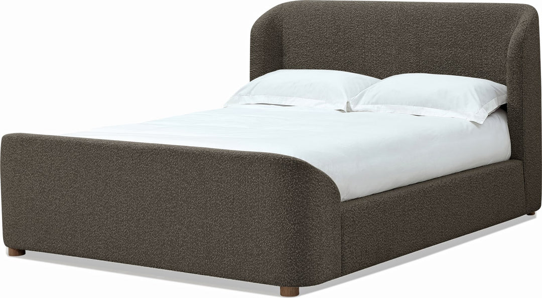 Kiki Upholstered Platform Bed in Pumpernickel Boucle (2026) – view 2