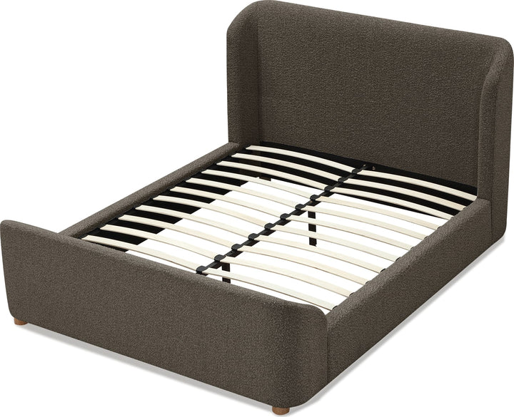 Kiki Full-size Upholstered Platform Bed in Pumpernickel Boucle (2026) – view 4