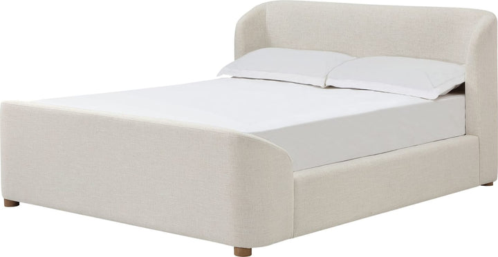 Kiki Upholstered Platform Bed in Whipped Honey Linen – view 2