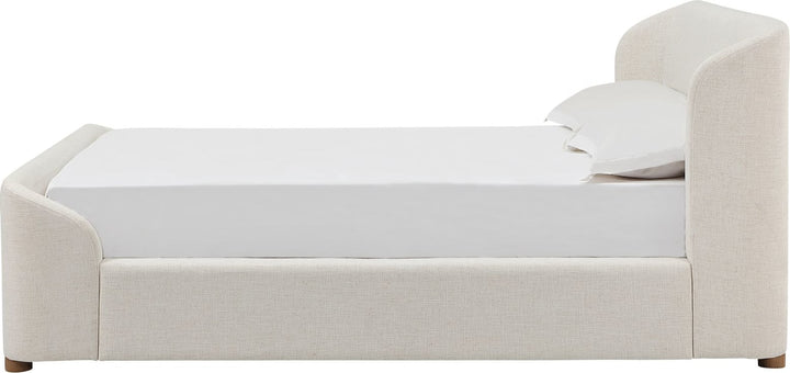 Kiki Upholstered Platform Bed in Whipped Honey Linen (2026) – view 3