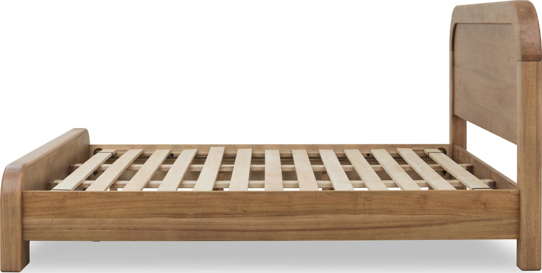 Kione King-size Acacia Wood Platform Bed in Lioness – view 7