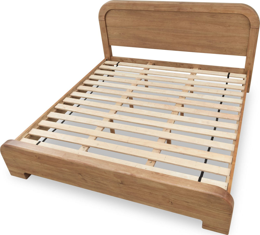 Kione King-size Acacia Wood Platform Bed in Lioness – view 8