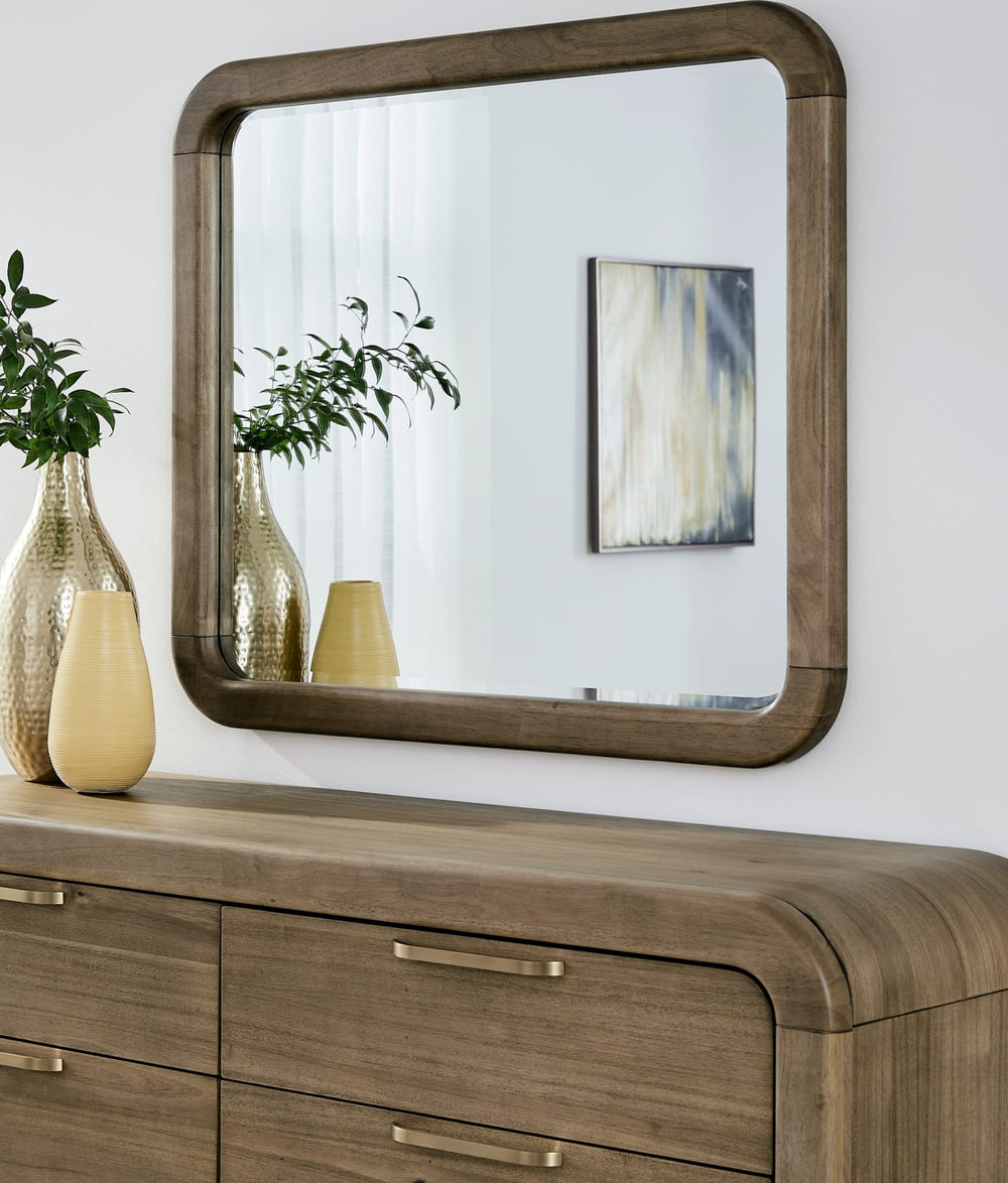 Kione Beveled Glass Wall or Dresser Mirror in Lioness