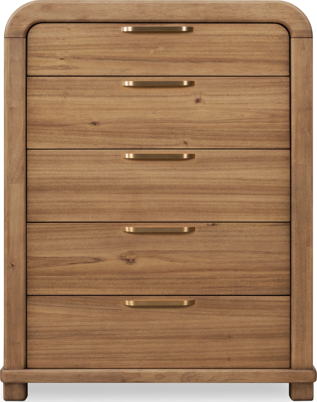 Kione Five Drawer Acacia Wood Chest in Lioness – view 2