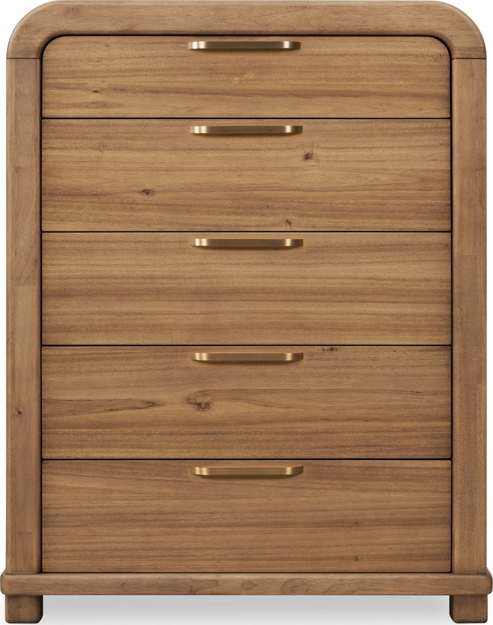Kione Five Drawer Acacia Wood Chest in Lioness – view 2