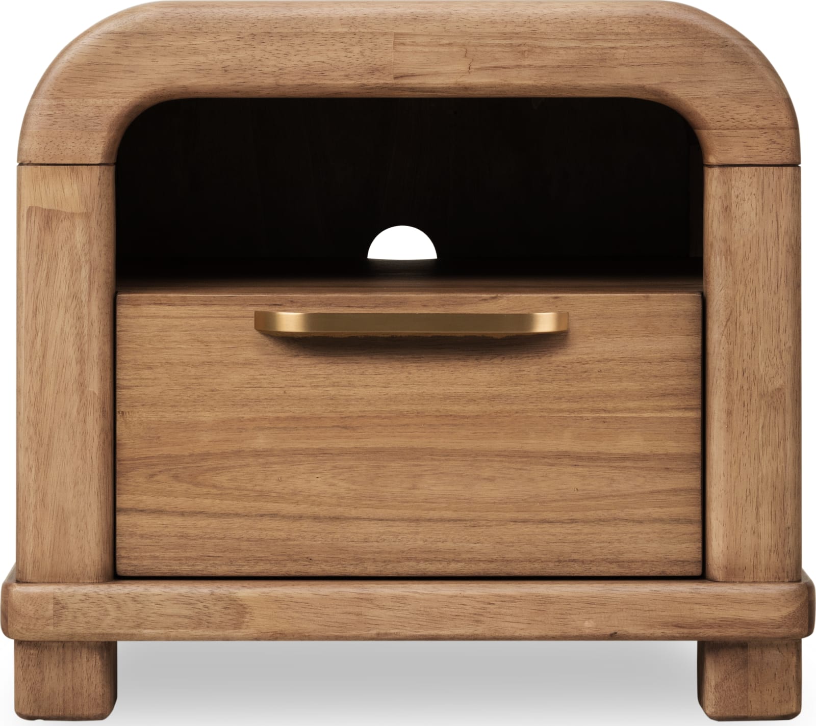 Kione One Drawer Acacia Wood Nightstand in Lioness – view 2