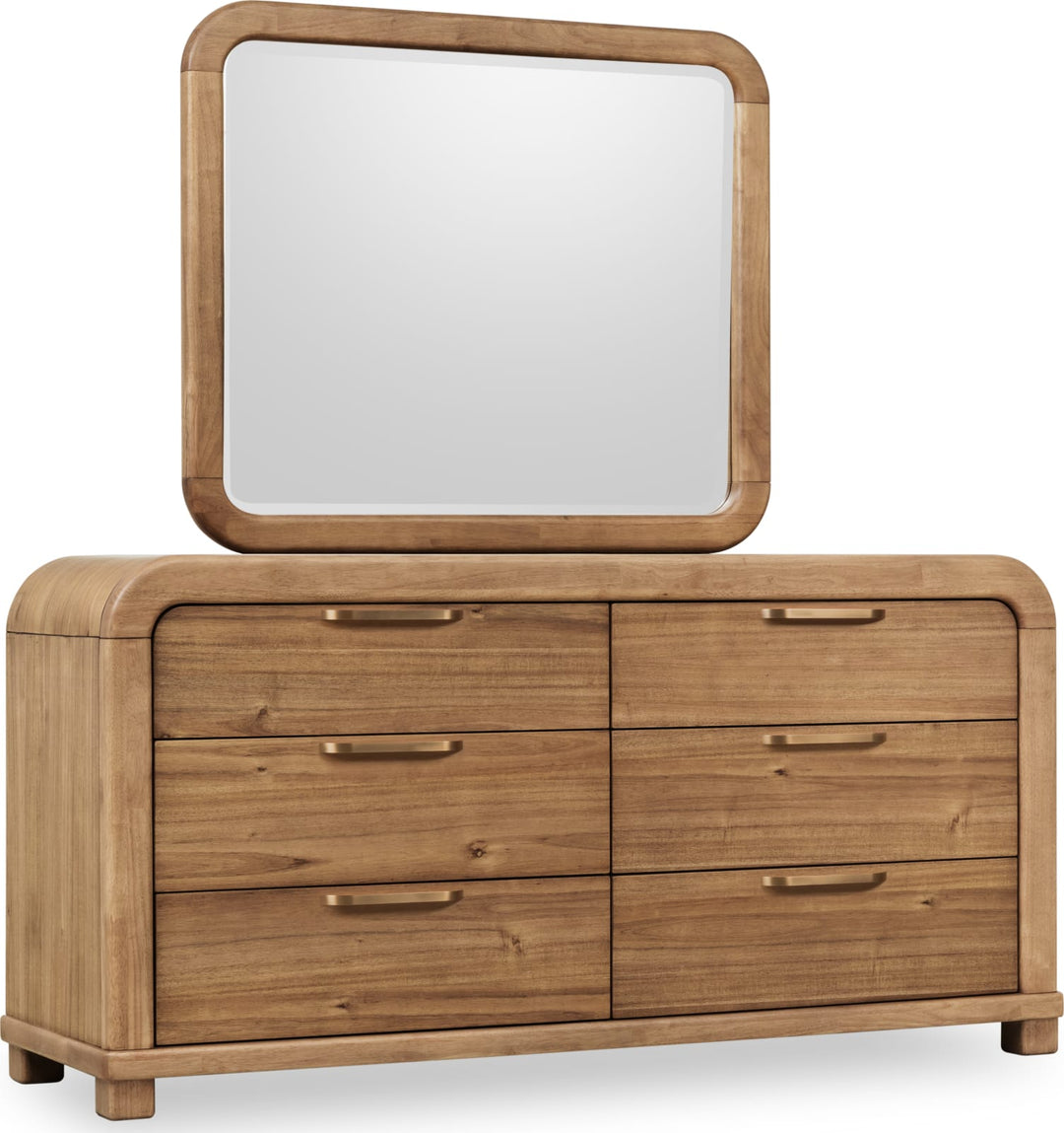 Kione Six Drawer Acacia Wood Dresser in Lioness – view 4