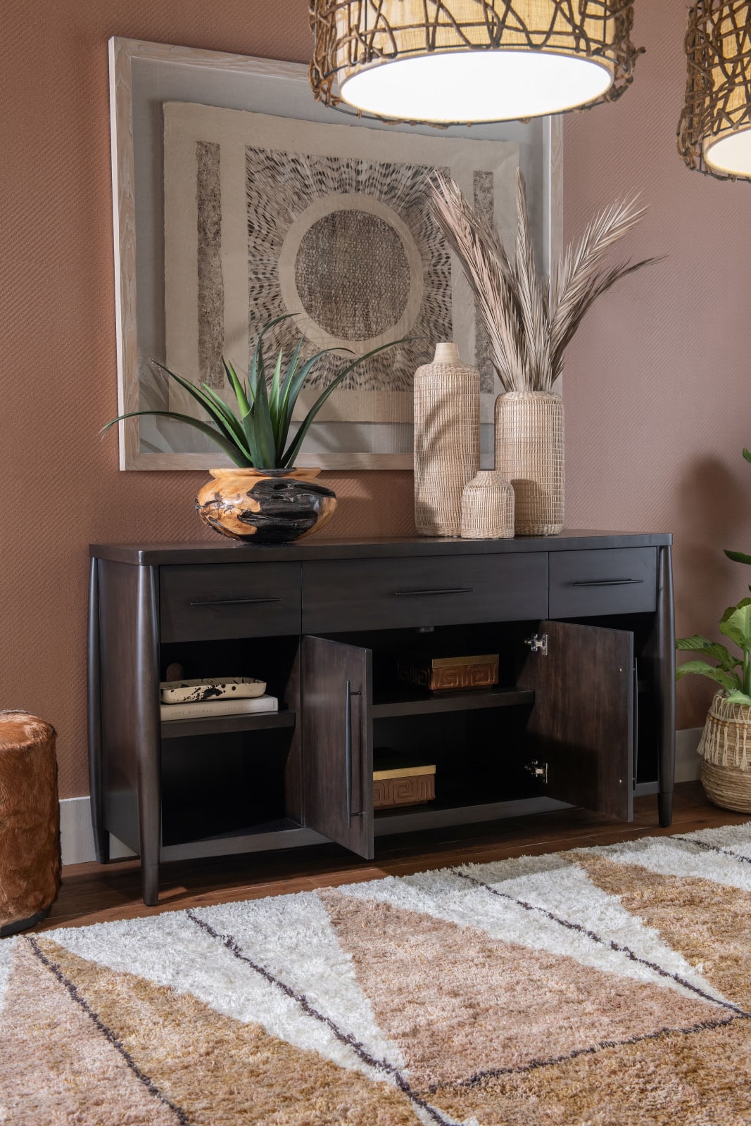 Koko Acacia Wood Sideboard in Minx – view 2