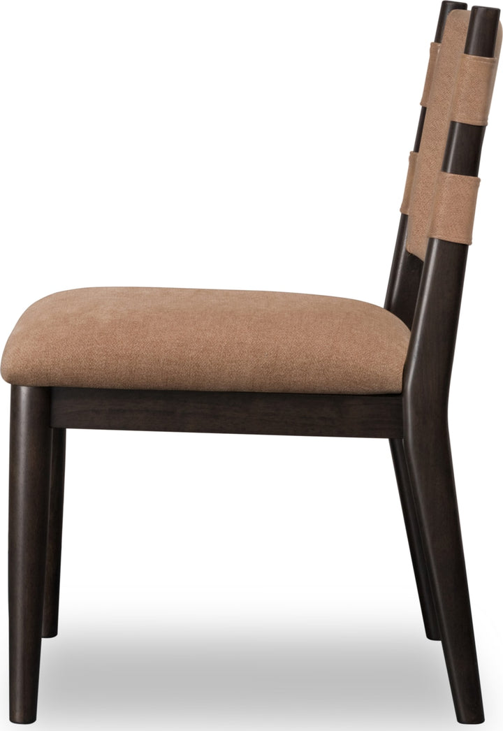 Koko Chenille Upholstered Dining Chair in Porcini and Minx – view 4