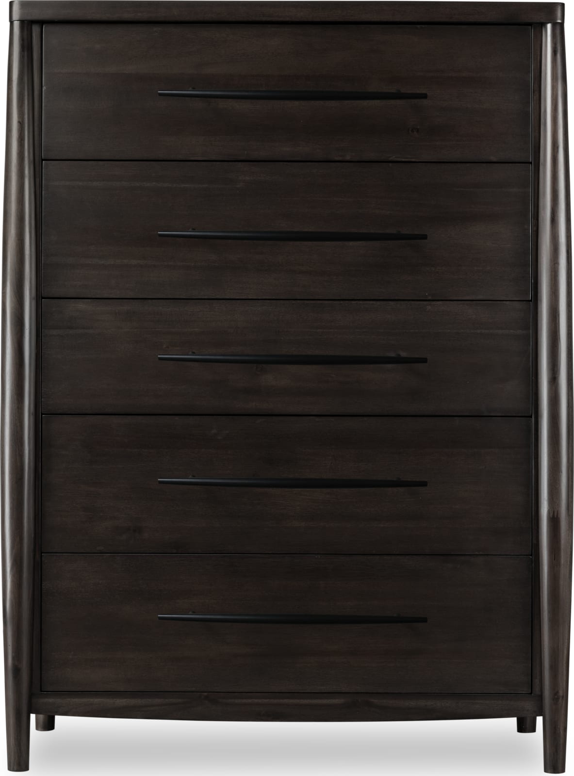 Koko Five Drawer Acacia Wood Chest in Minx – view 2