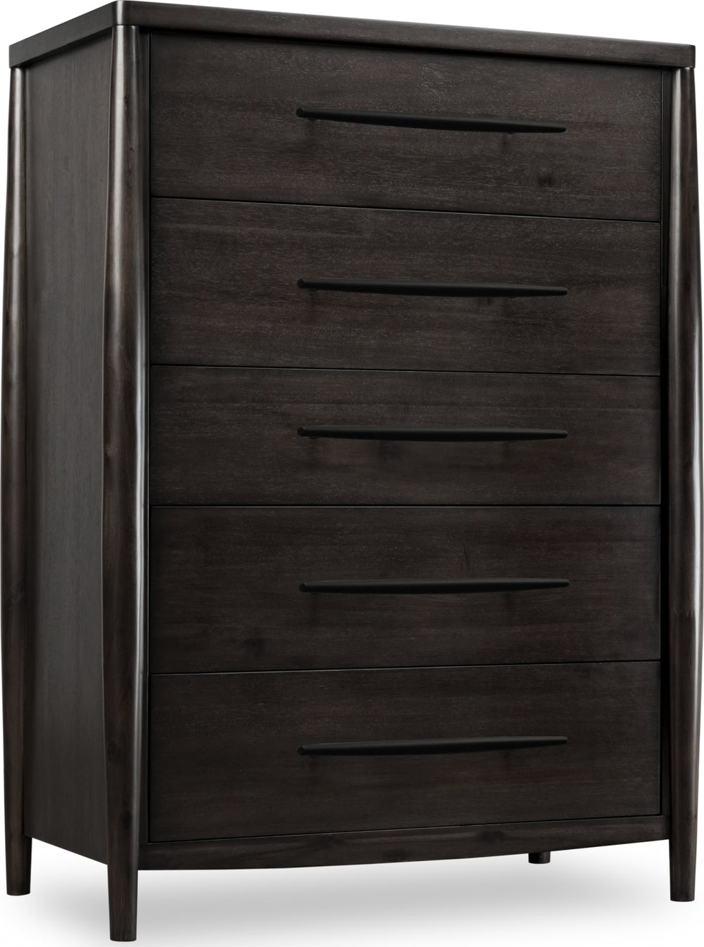 Koko Five Drawer Acacia Wood Chest in Minx – view 3