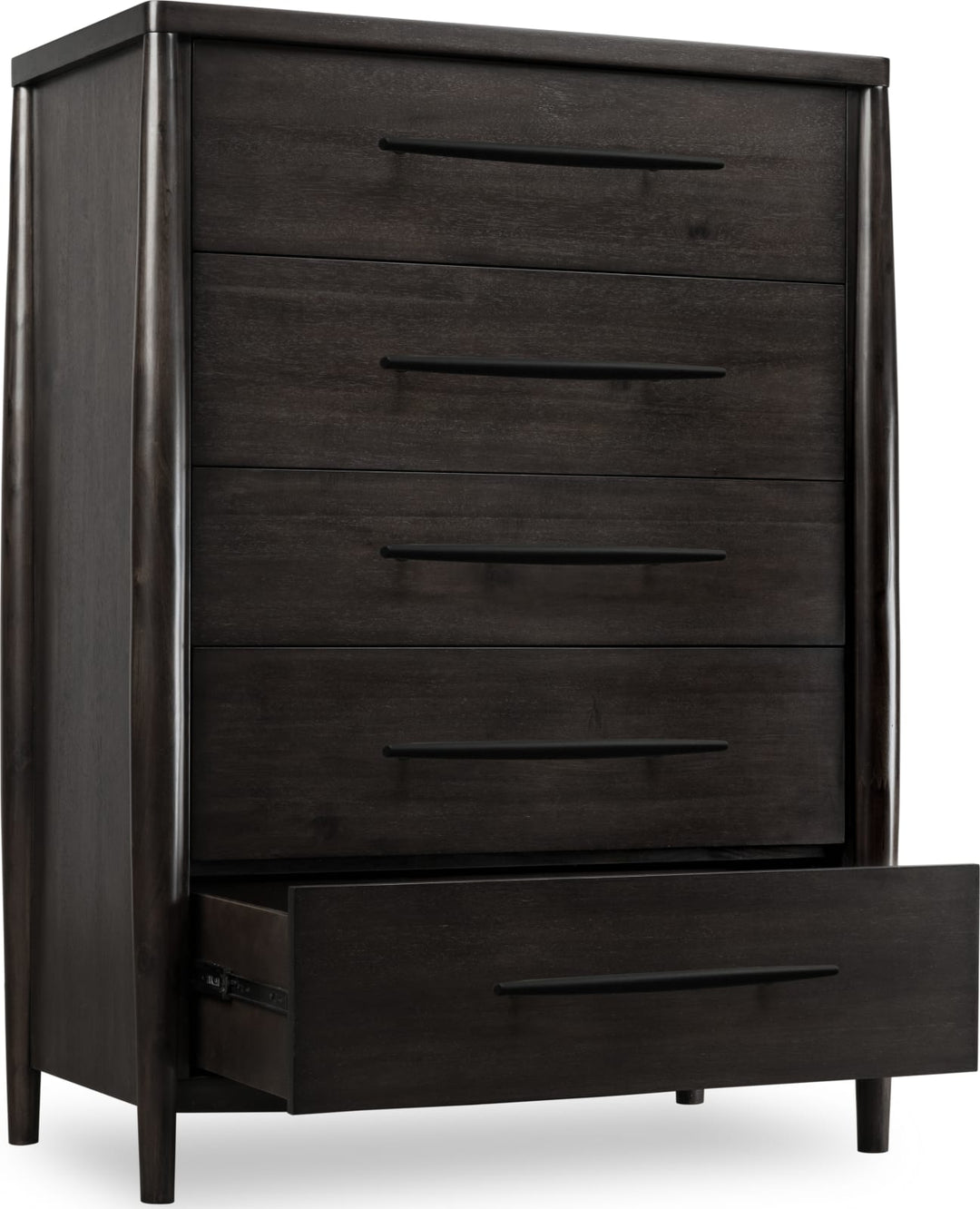 Koko Five Drawer Acacia Wood Chest in Minx – view 4