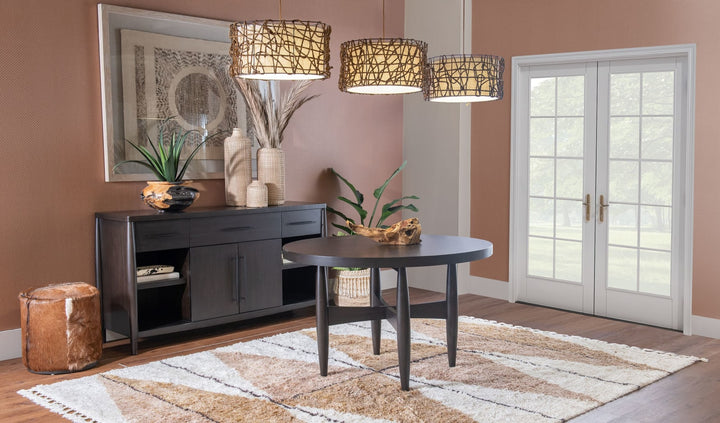 Koko Round Acacia Wood Dining Table in Minx