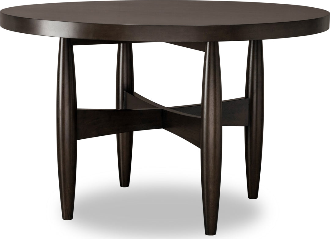 Koko Round Acacia Wood Dining Table in Minx – view 4
