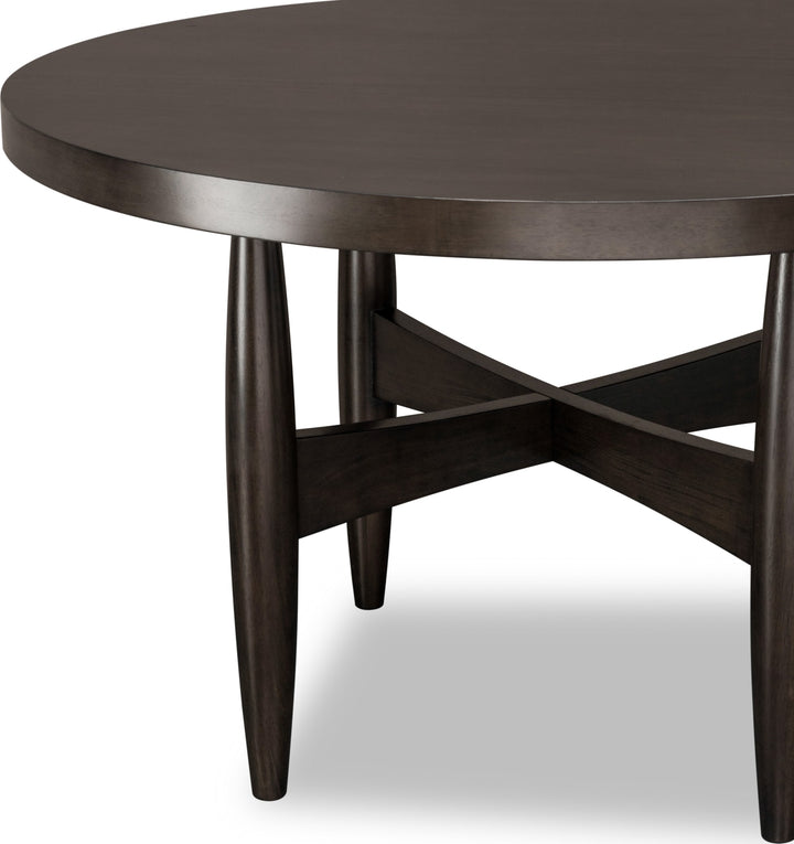 Koko Round Acacia Wood Dining Table in Minx – view 6