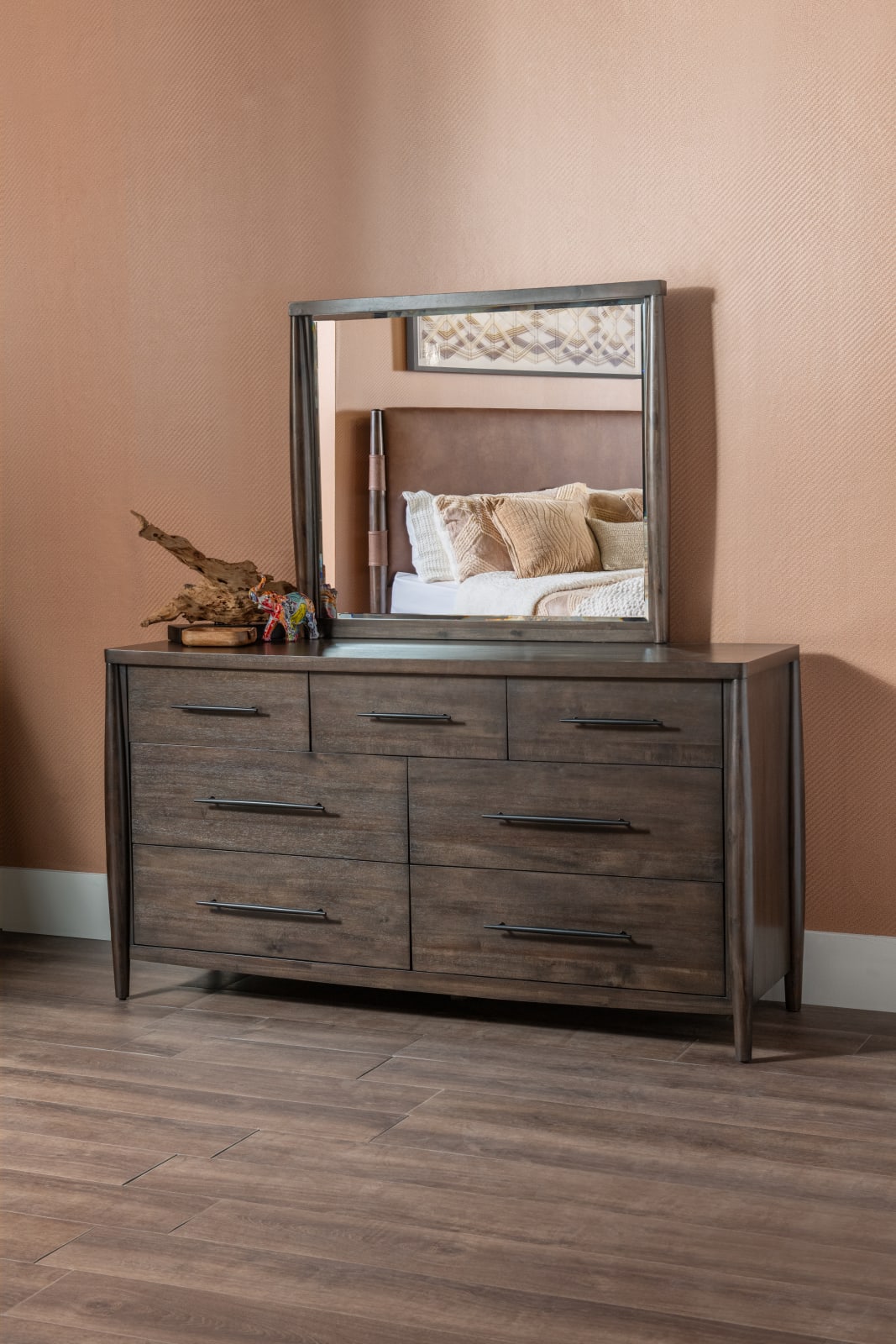 Koko Seven Drawer Acacia Wood Dresser in Minx – view 2