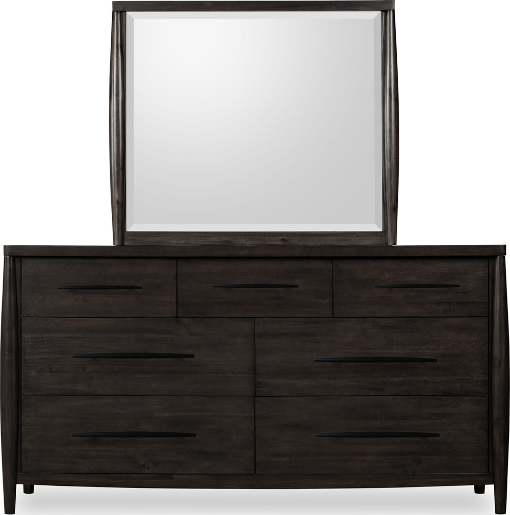 Koko Seven Drawer Acacia Wood Dresser in Minx – view 4