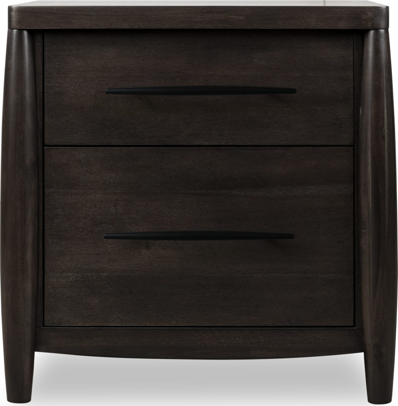 Koko Two Drawer Nightstand with Cord Management in Minx – view 2
