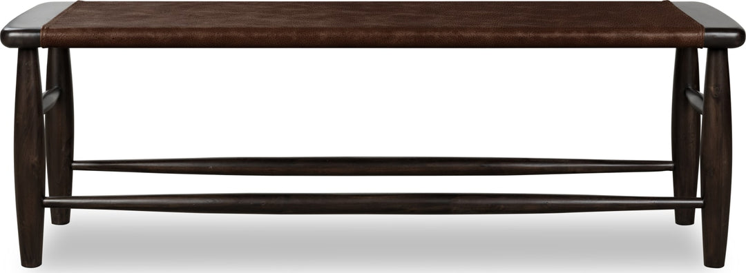 Koko Upholstered Bench in Minx – view 2