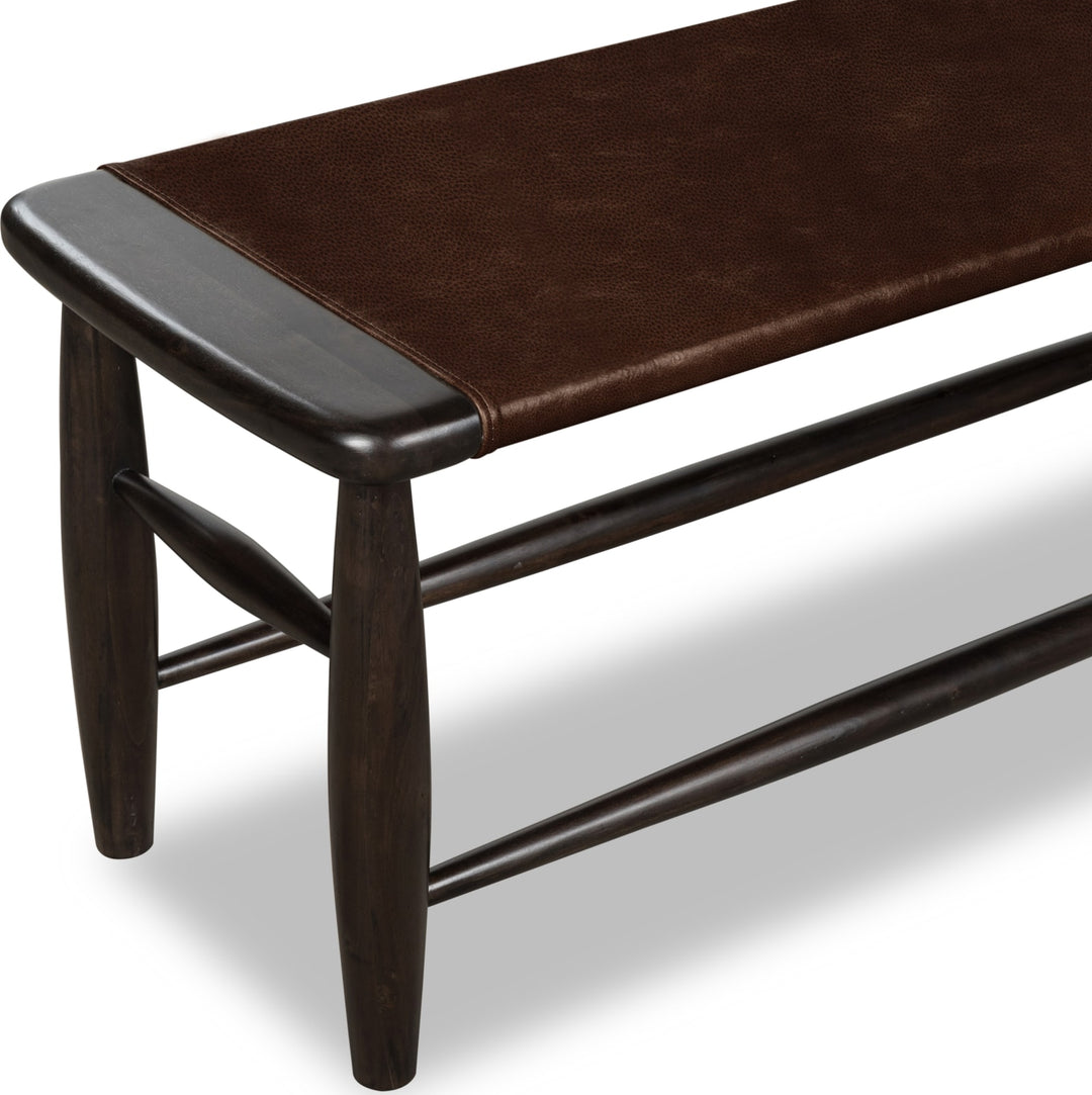 Koko Upholstered Bench in Minx – view 5