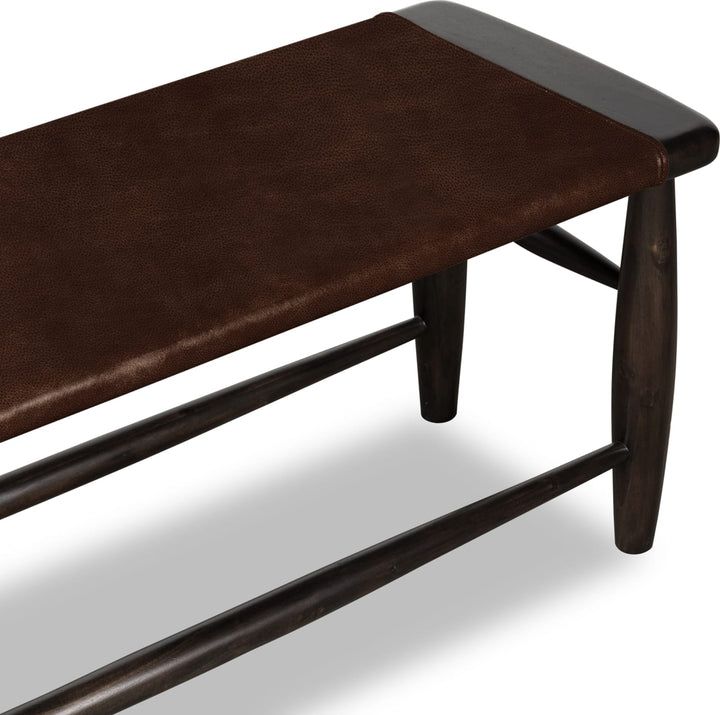 Koko Upholstered Bench in Minx – view 6