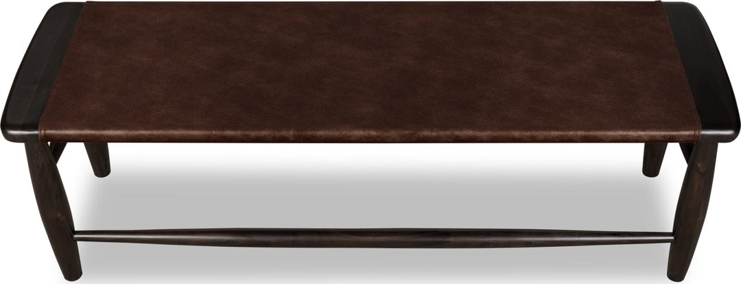 Koko Upholstered Bench in Minx – view 7