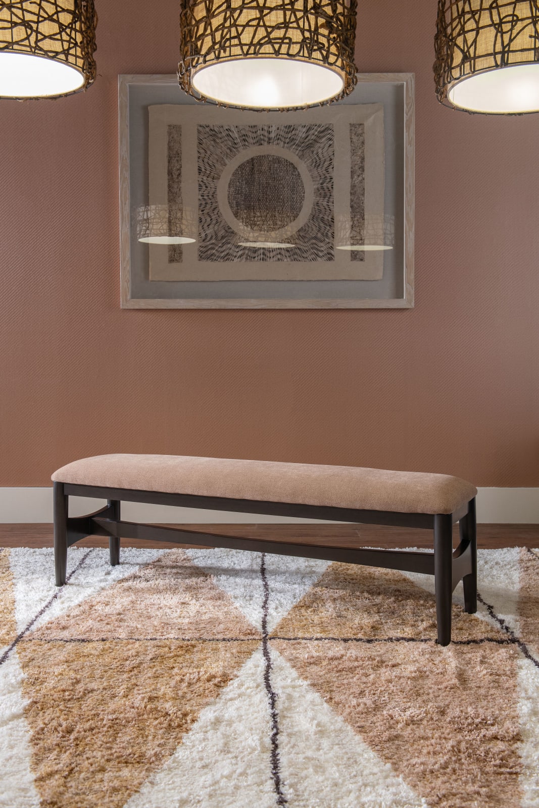 Koko Upholstered Dining Bench in Minx